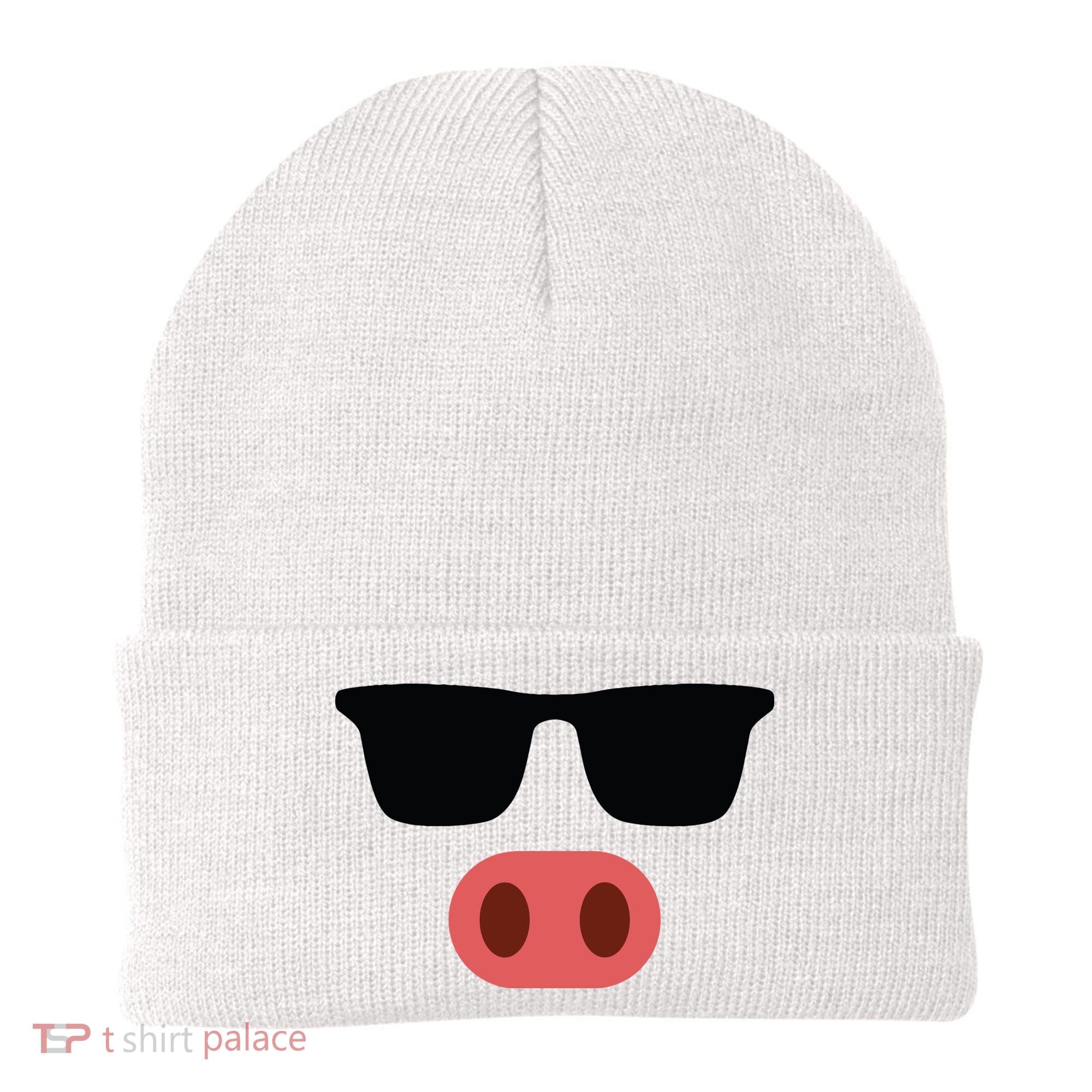 Pig Face Cool Sunglasses Cute Halloween Costume Beanie