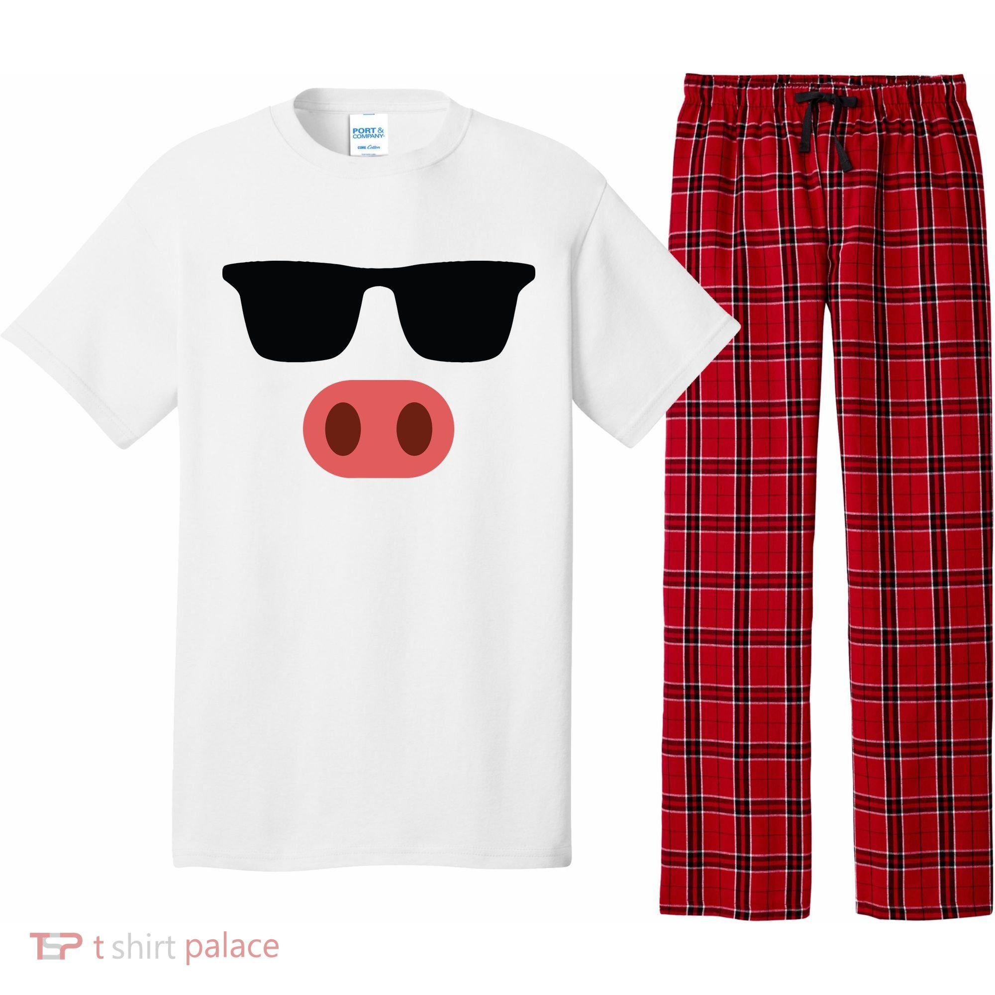 Pig Face Cool Sunglasses Cute Halloween Costume Pajama Set