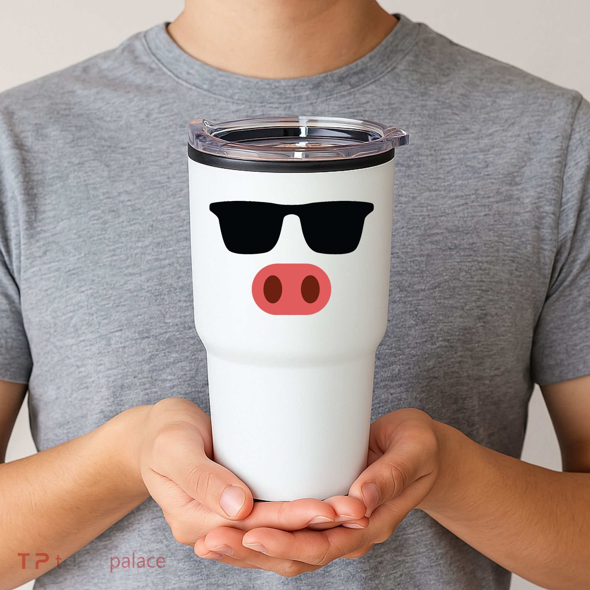 Pig Face Cool Sunglasses Cute Halloween Costume Tumbler