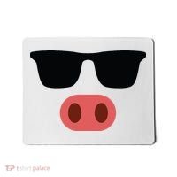 Pig Face Cool Sunglasses Cute Halloween Costume Mousepad thumb 0
