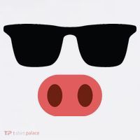 Pig Face Cool Sunglasses Cute Halloween Costume Mousepad thumb 1