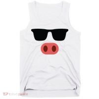 Pig Face Cool Sunglasses Cute Halloween Costume Tank Top thumb 0
