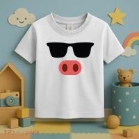 Pig Face Cool Sunglasses Cute Halloween Costume Toddler T-Shirt thumb 3