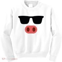Pig Face Cool Sunglasses Cute Halloween Costume Kids Sweatshirt thumb 0