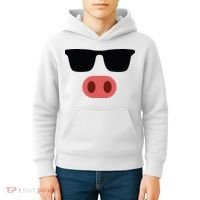 Pig Face Cool Sunglasses Cute Halloween Costume Kids Hoodie thumb 4