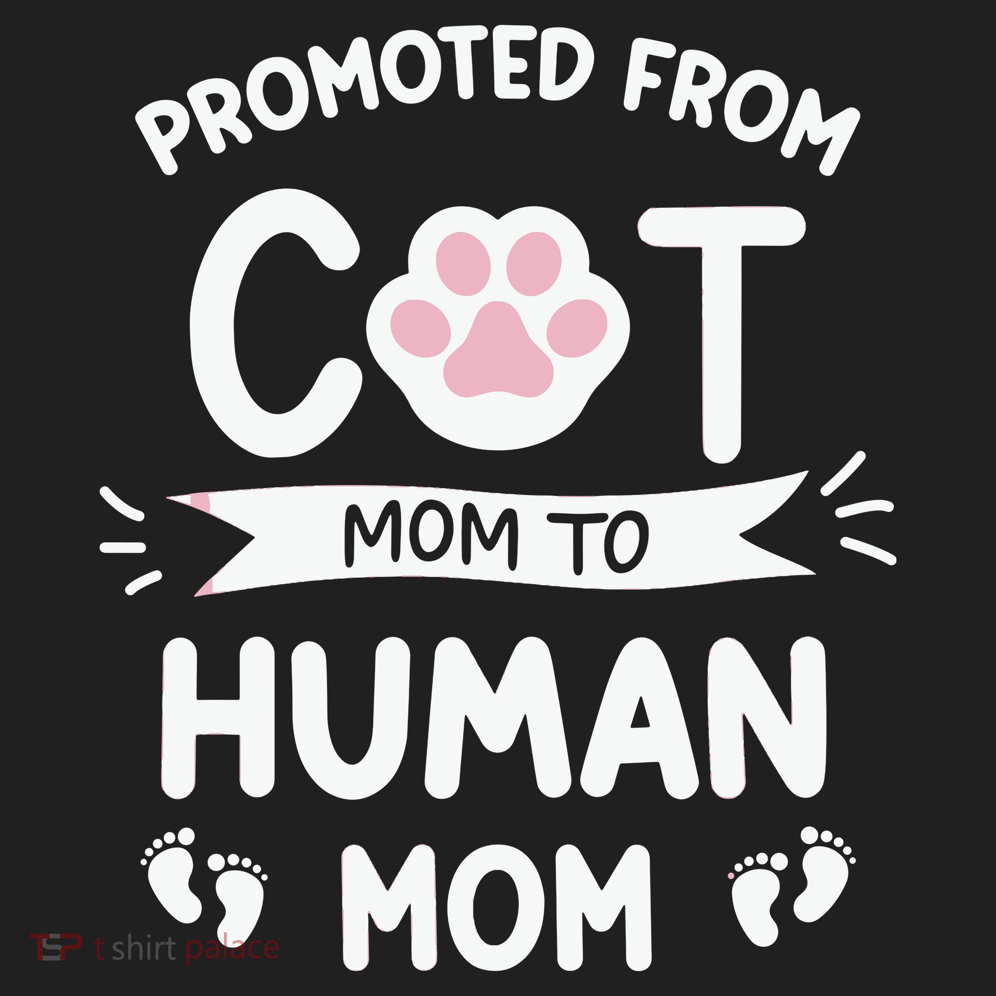 Promoted From Cat Mom To Human Mom Baby Announcement Hat