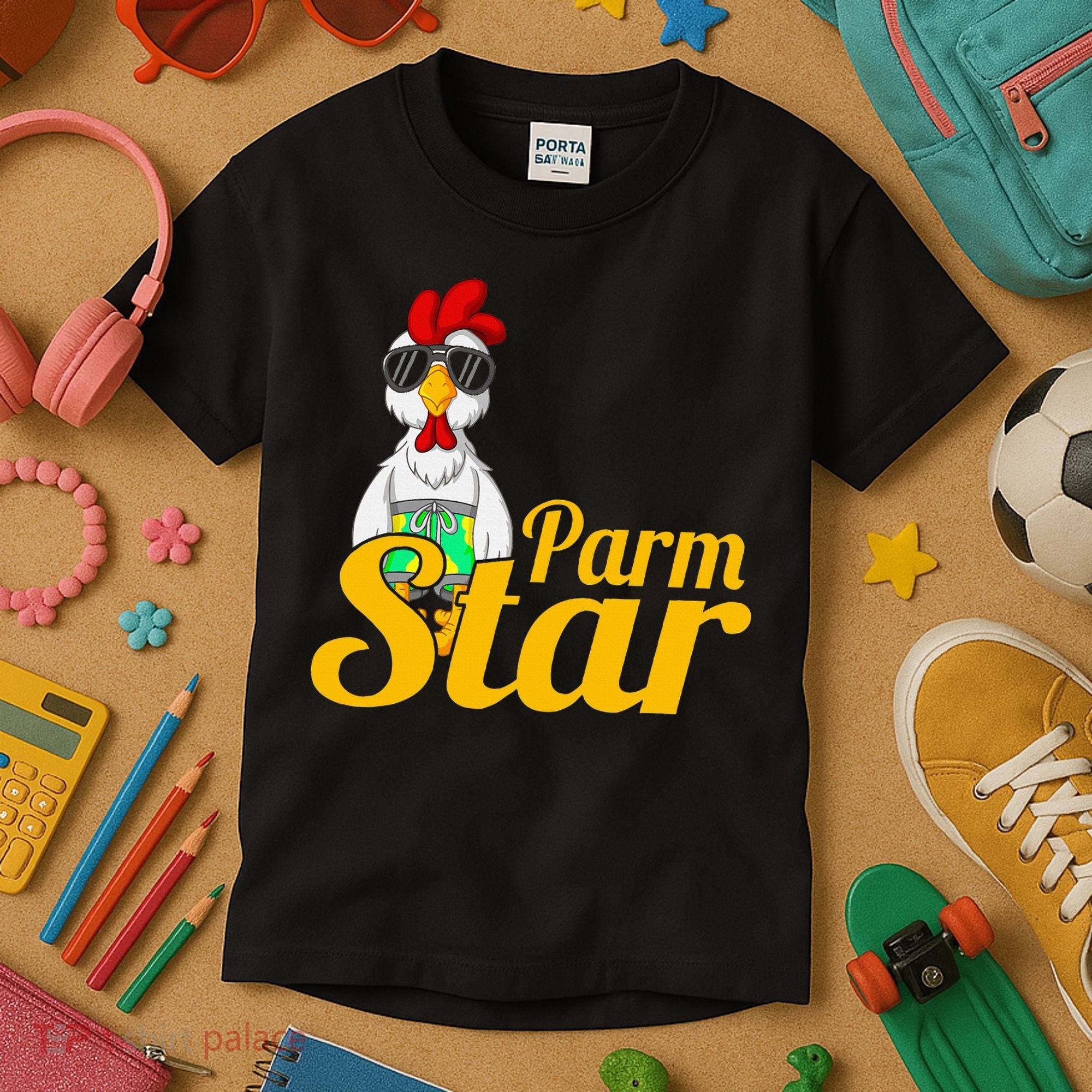 Parmstar Funny Chicken Parm Parmigiana Kids T-Shirt