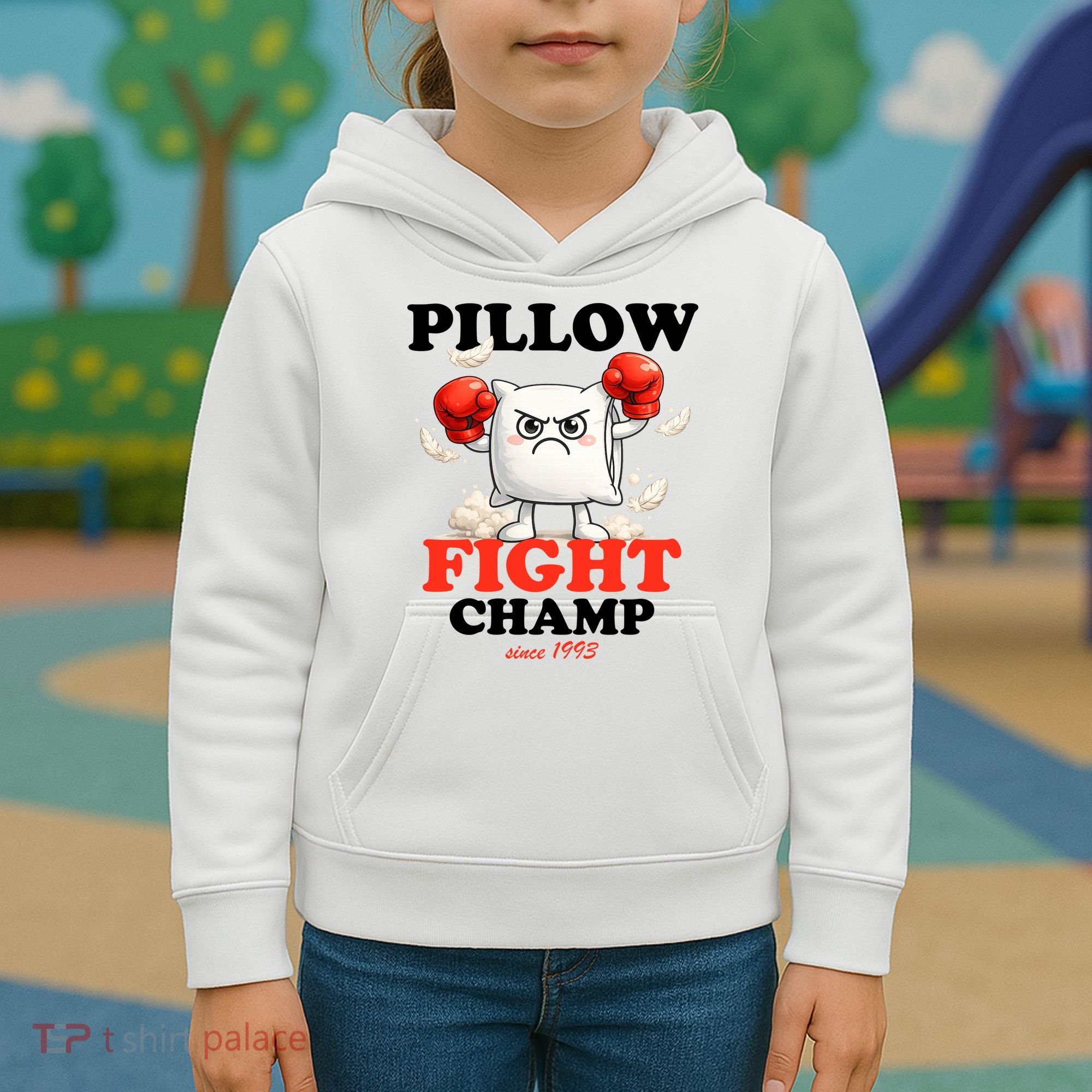 Pillow Fight Champ Kids Hoodie