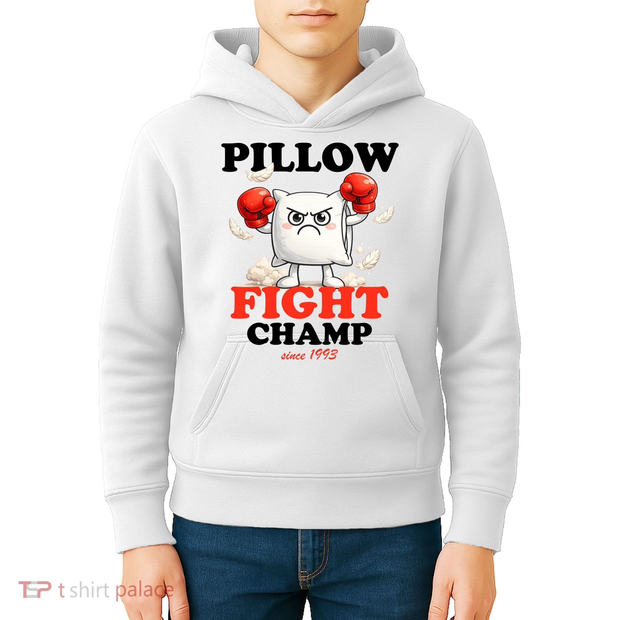 Pillow Fight Champ Kids Hoodie