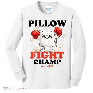 Pillow Fight Champ Kids Long Sleeve Shirt