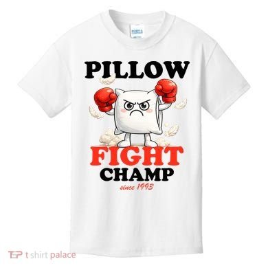 Pillow Fight Champ Kids T-Shirt