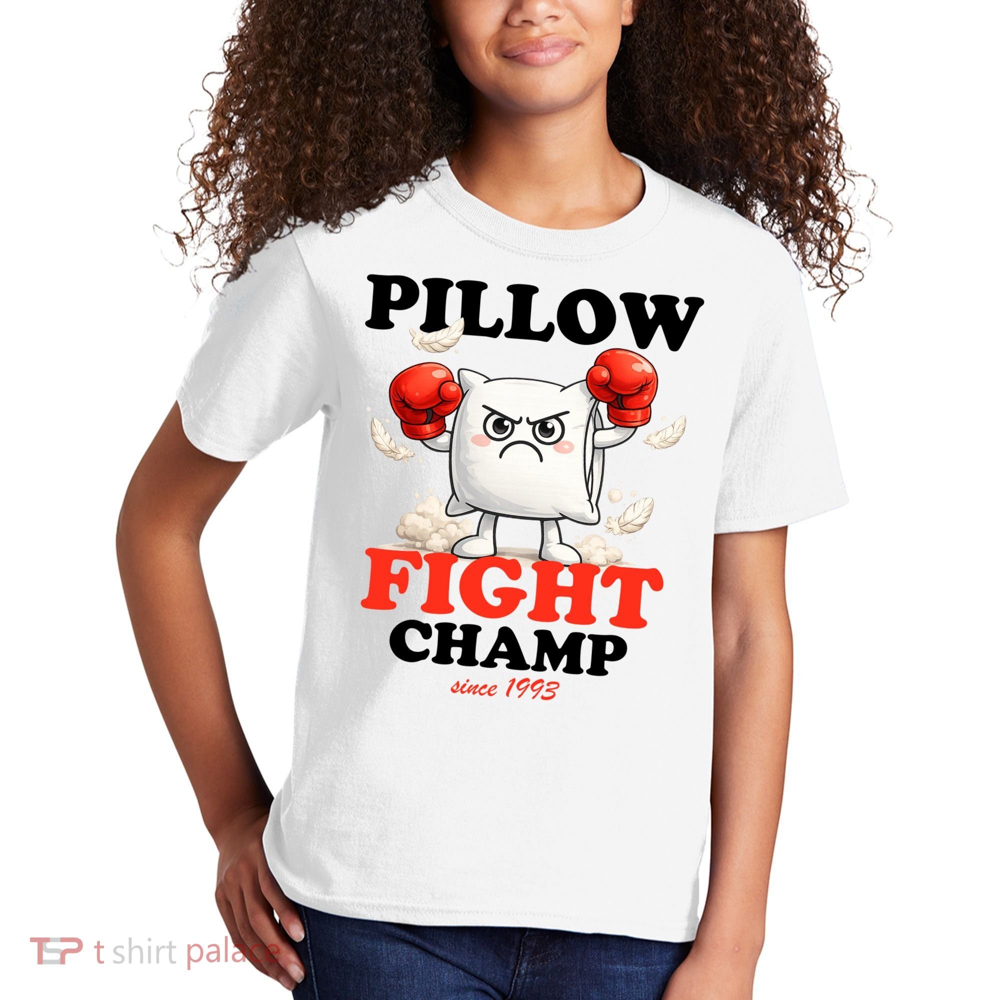Pillow Fight Champ Kids T-Shirt