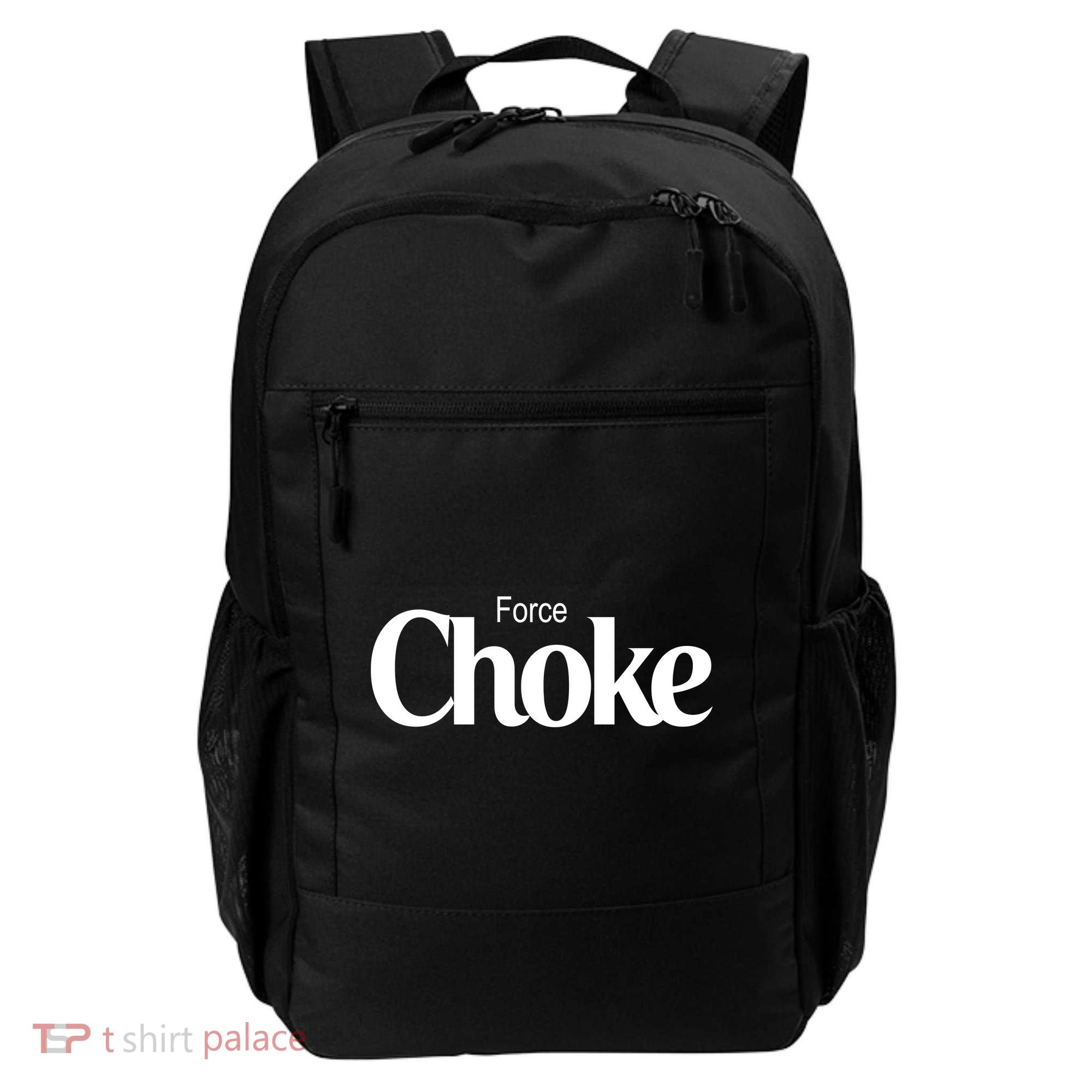 Psychic Force Choke Funny Scifi Logo Parody Backpack