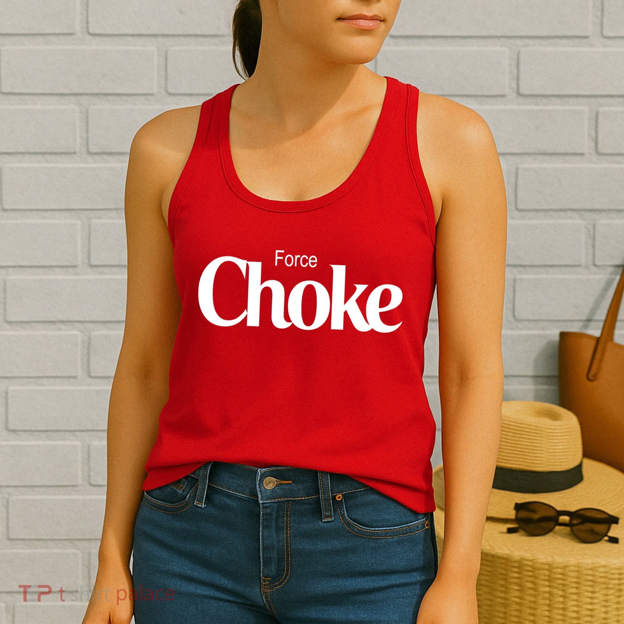 Psychic Force Choke Funny Scifi Logo Parody Women's Tank Top