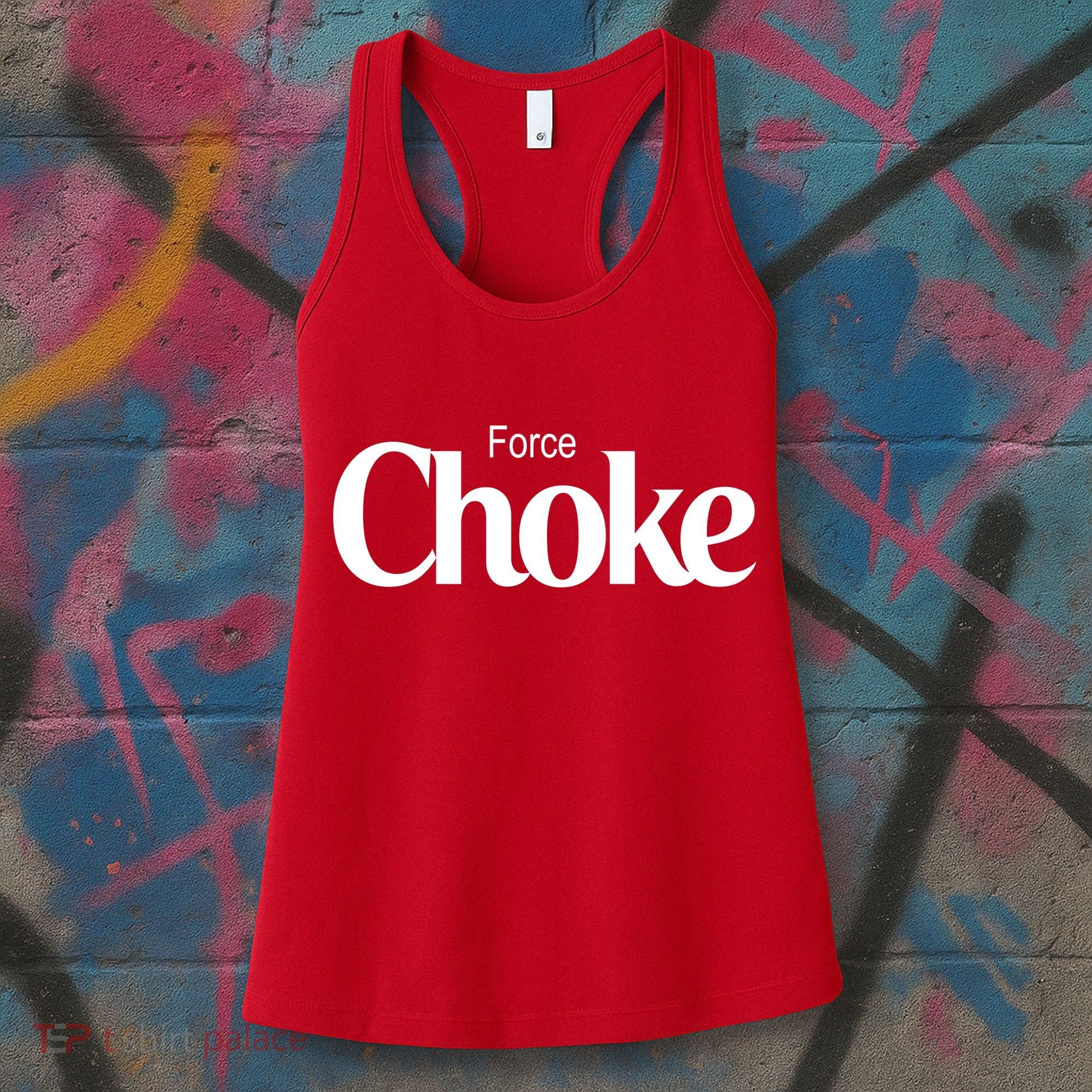 Psychic Force Choke Funny Scifi Logo Parody Women's Tank Top