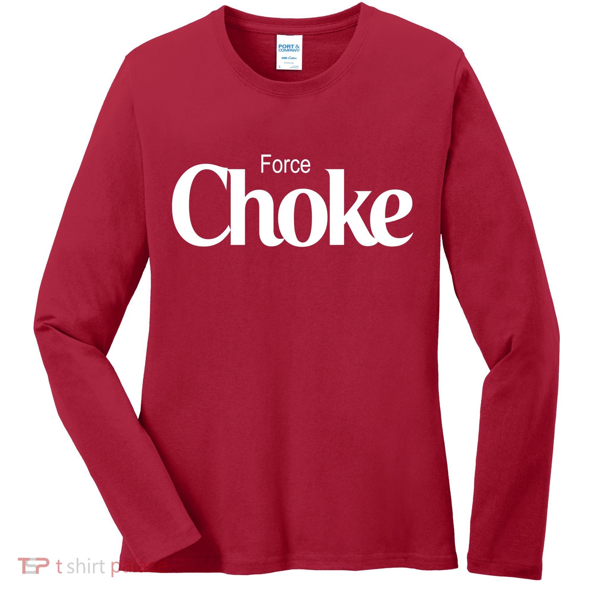 Psychic Force Choke Funny Scifi Logo Parody Women's Long Sleeve Shirt