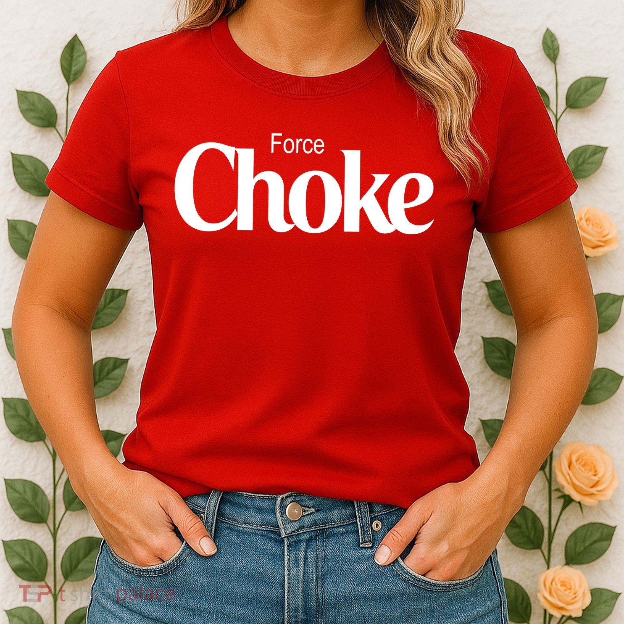 Psychic Force Choke Funny Scifi Logo Parody Women's T-Shirt