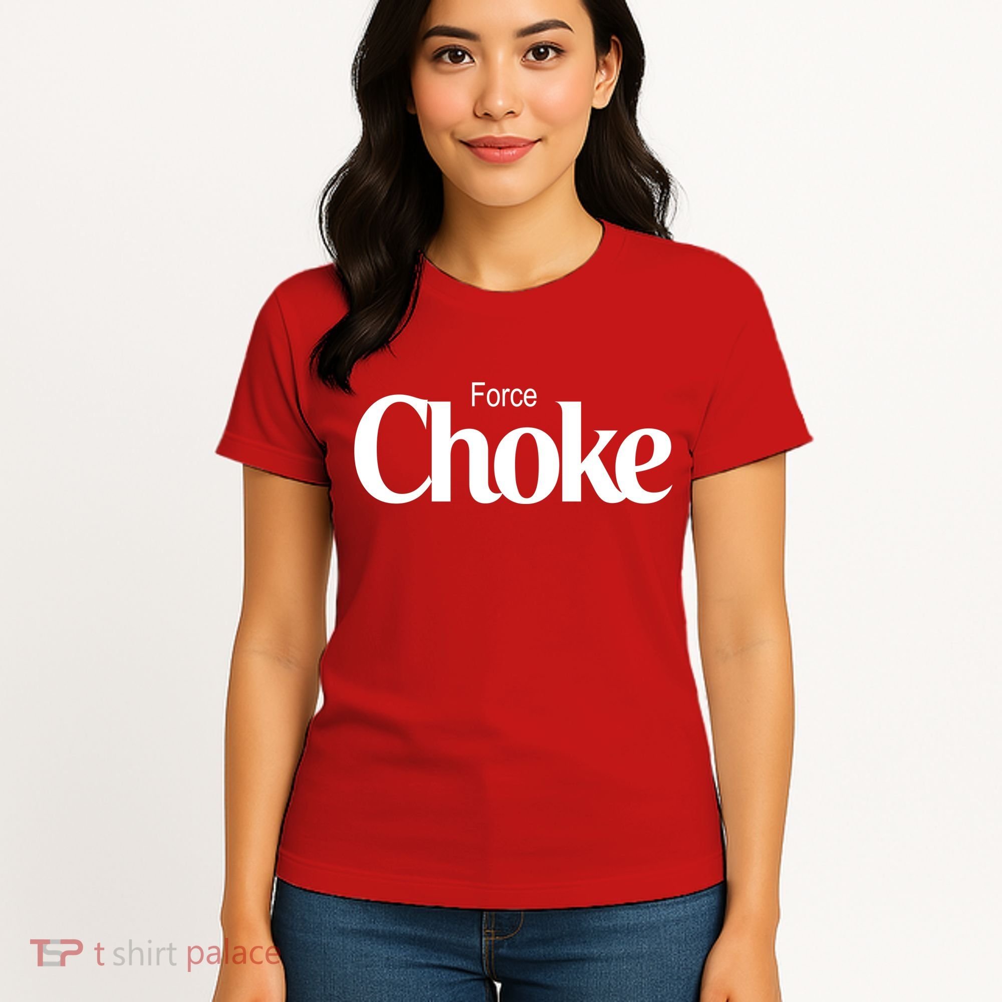 Psychic Force Choke Funny Scifi Logo Parody Women's T-Shirt