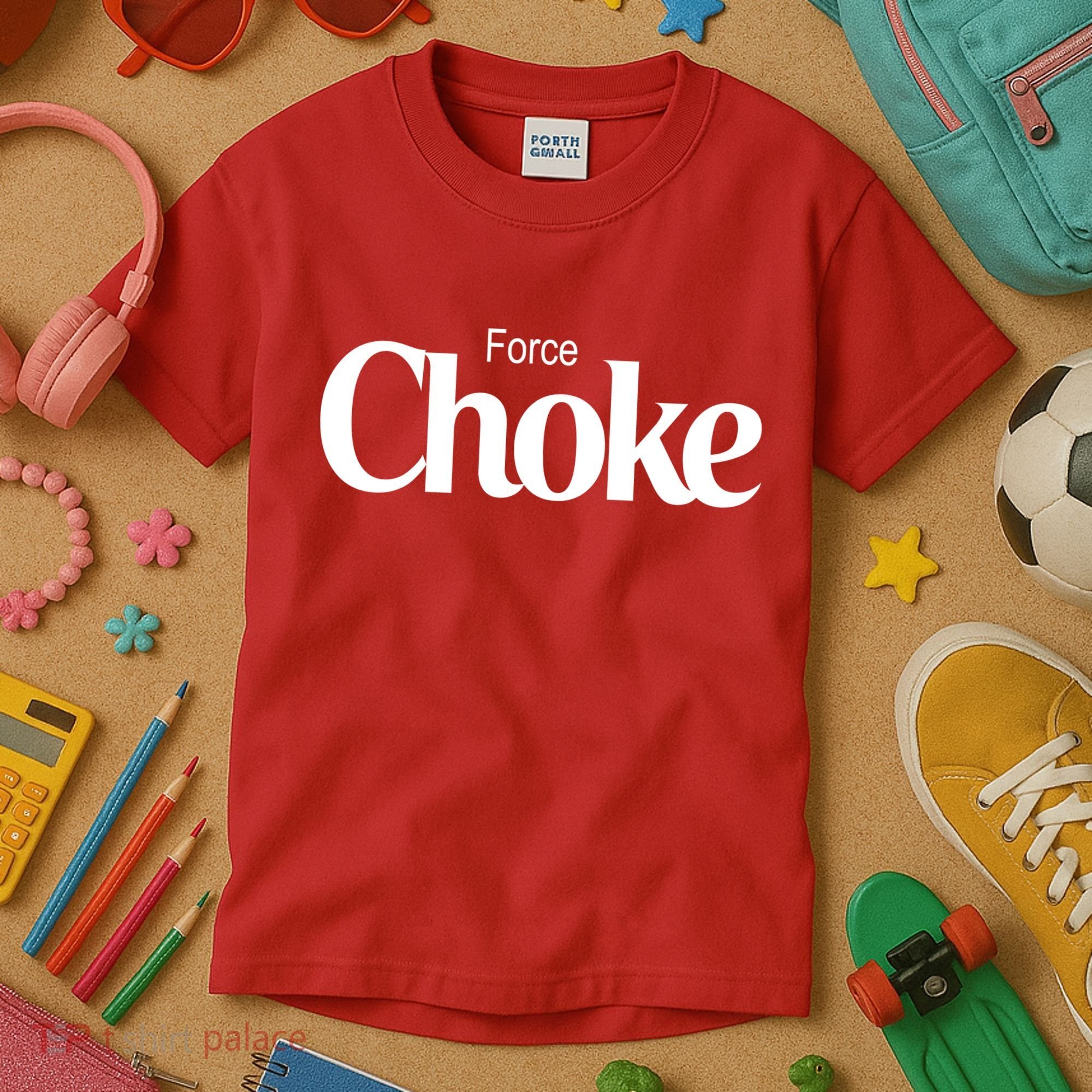 Psychic Force Choke Funny Scifi Logo Parody Kids T-Shirt
