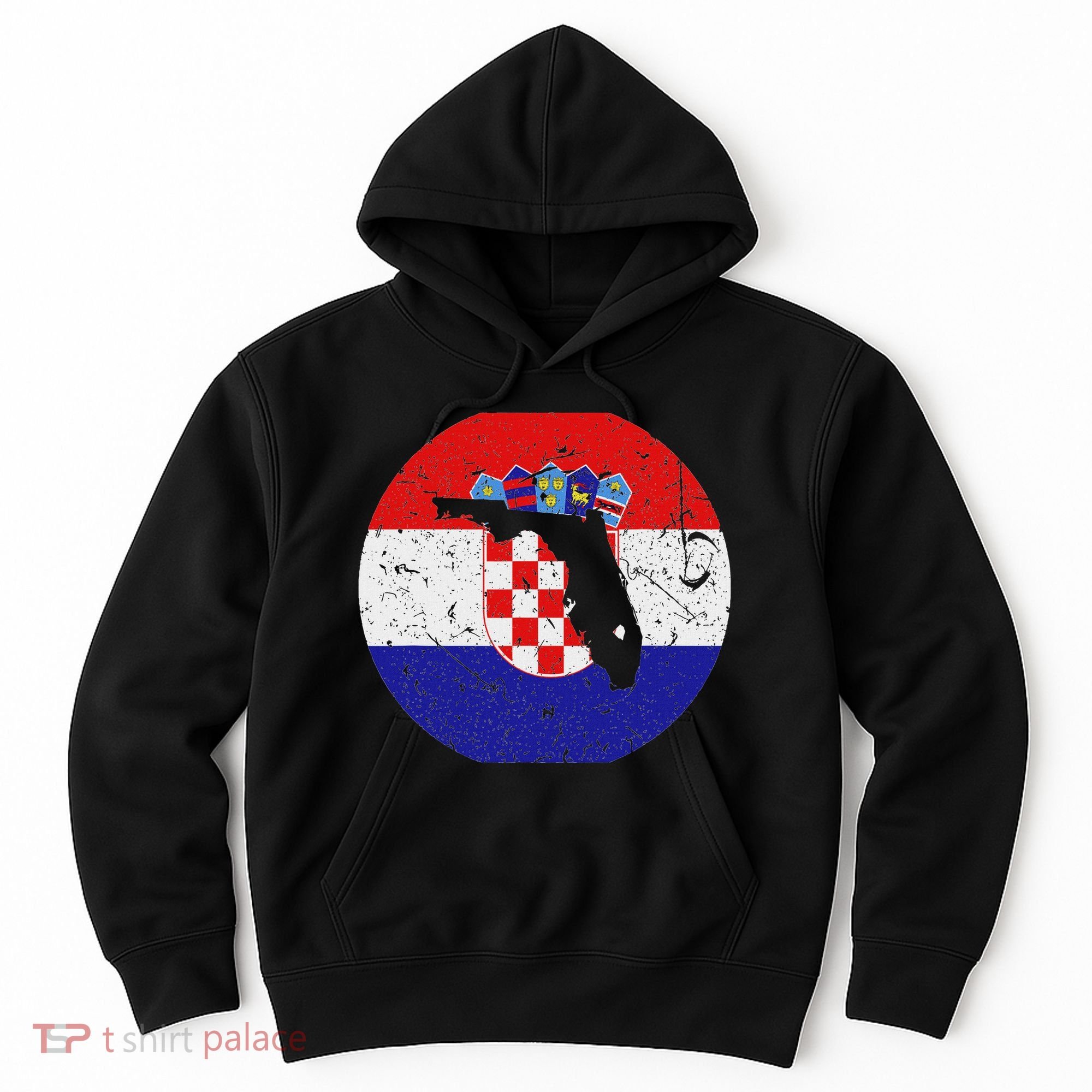 Proud Floridian Croatian From Florida Croatia Home Pride Hoodie