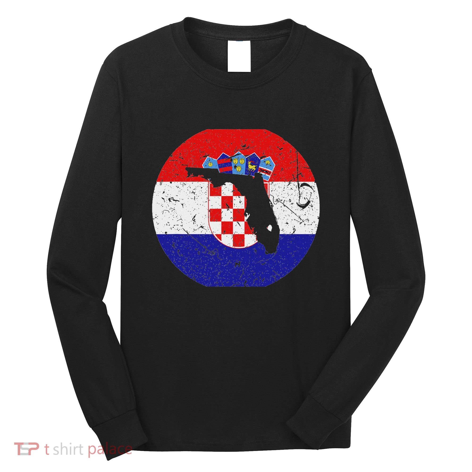 Proud Floridian Croatian From Florida Croatia Home Pride Long Sleeve Shirt