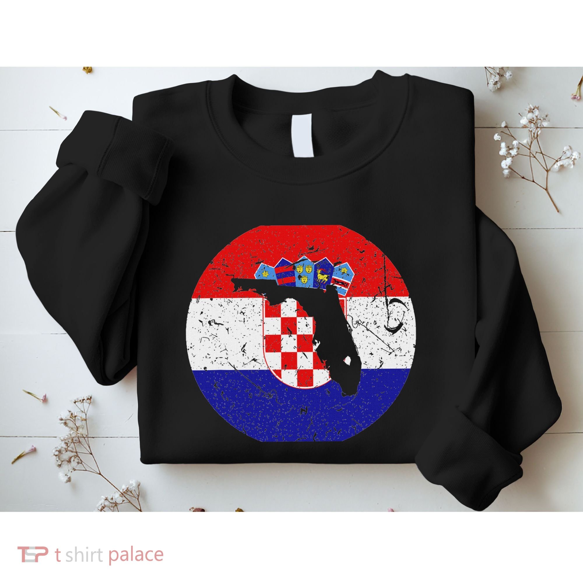 Proud Floridian Croatian From Florida Croatia Home Pride Sweatshirt