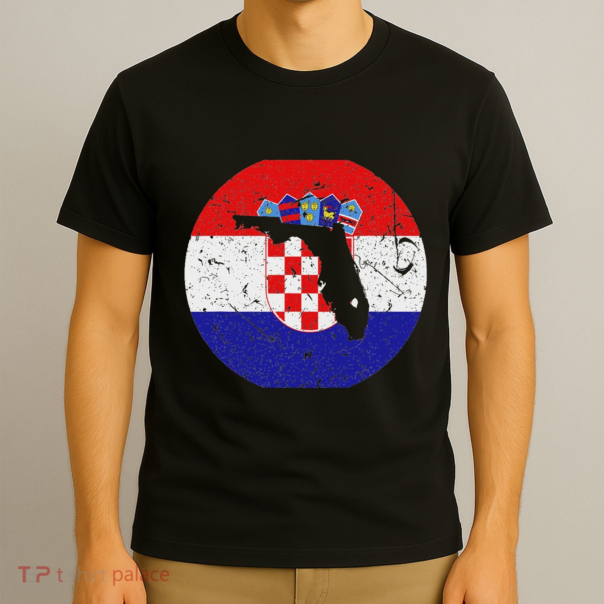 Proud Floridian Croatian From Florida Croatia Home Pride T-Shirt