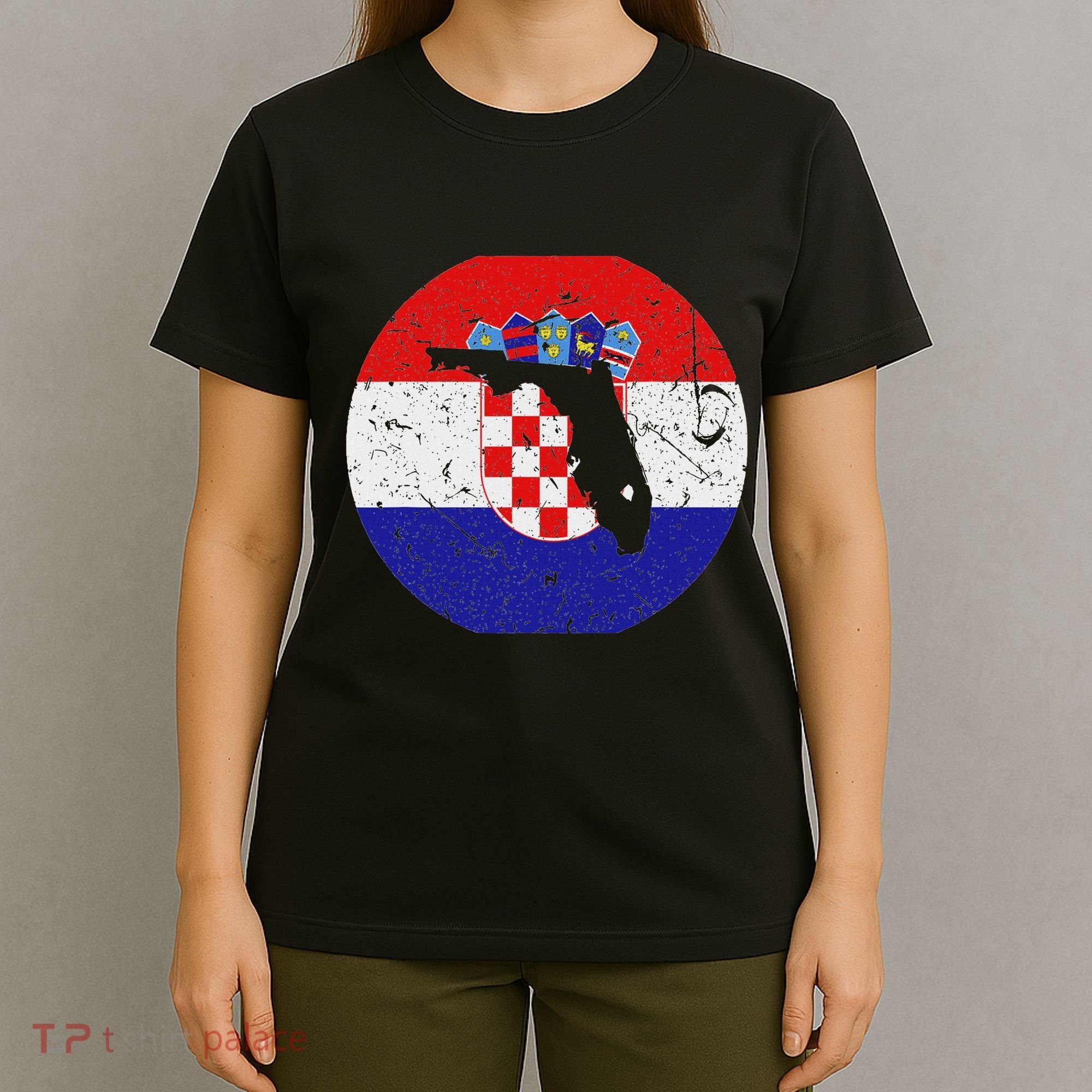 Proud Floridian Croatian From Florida Croatia Home Pride T-Shirt