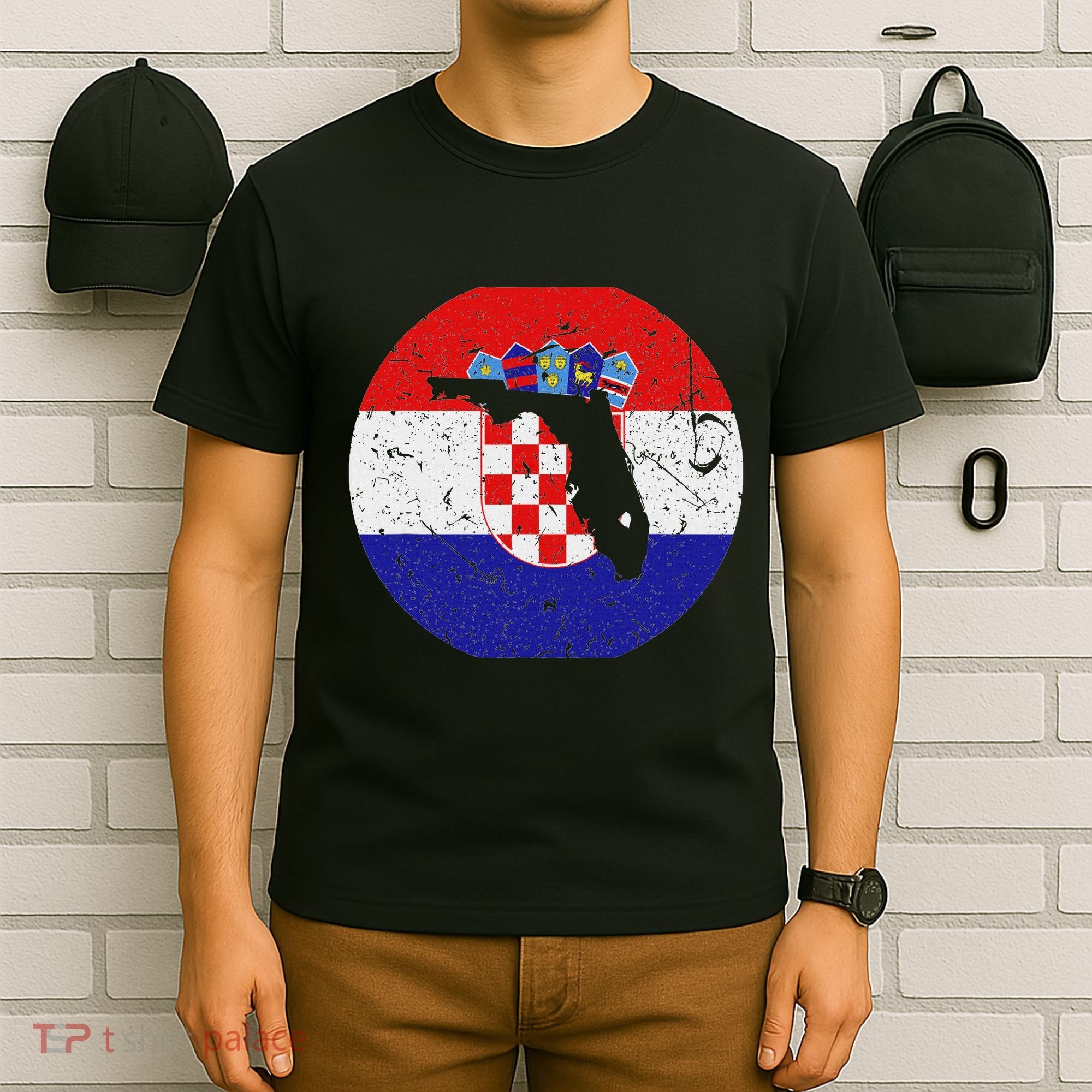 Proud Floridian Croatian From Florida Croatia Home Pride T-Shirt