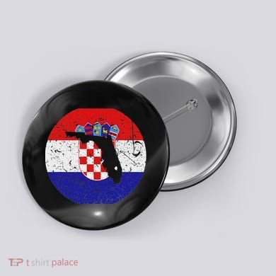 Proud Floridian Croatian From Florida Croatia Home Pride Button