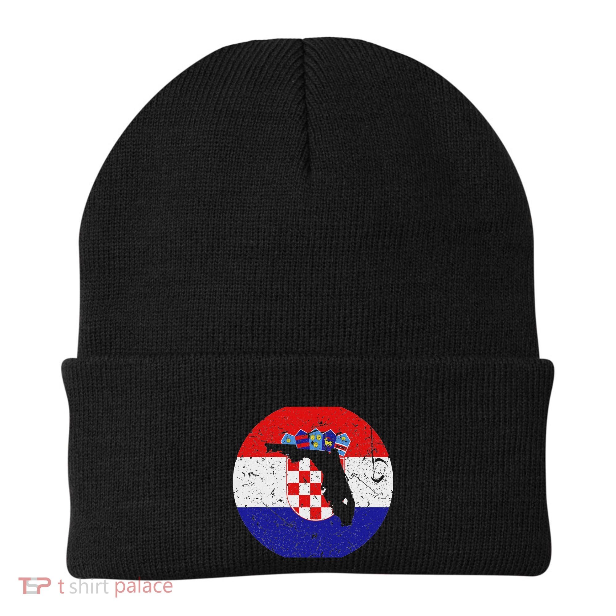 Proud Floridian Croatian From Florida Croatia Home Pride Beanie