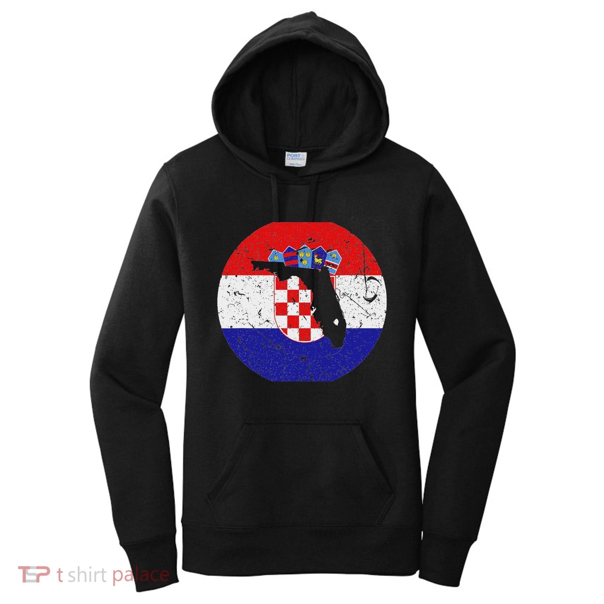 Proud Floridian Croatian From Florida Croatia Home Pride Women's Hoodie