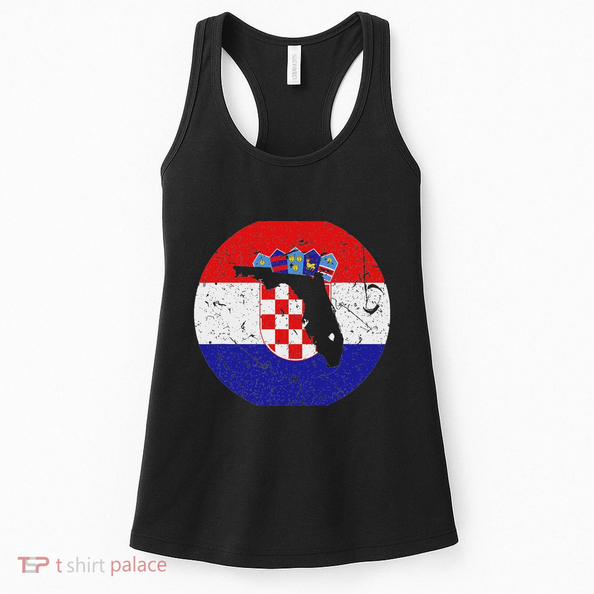 Proud Floridian Croatian From Florida Croatia Home Pride Women's Tank Top