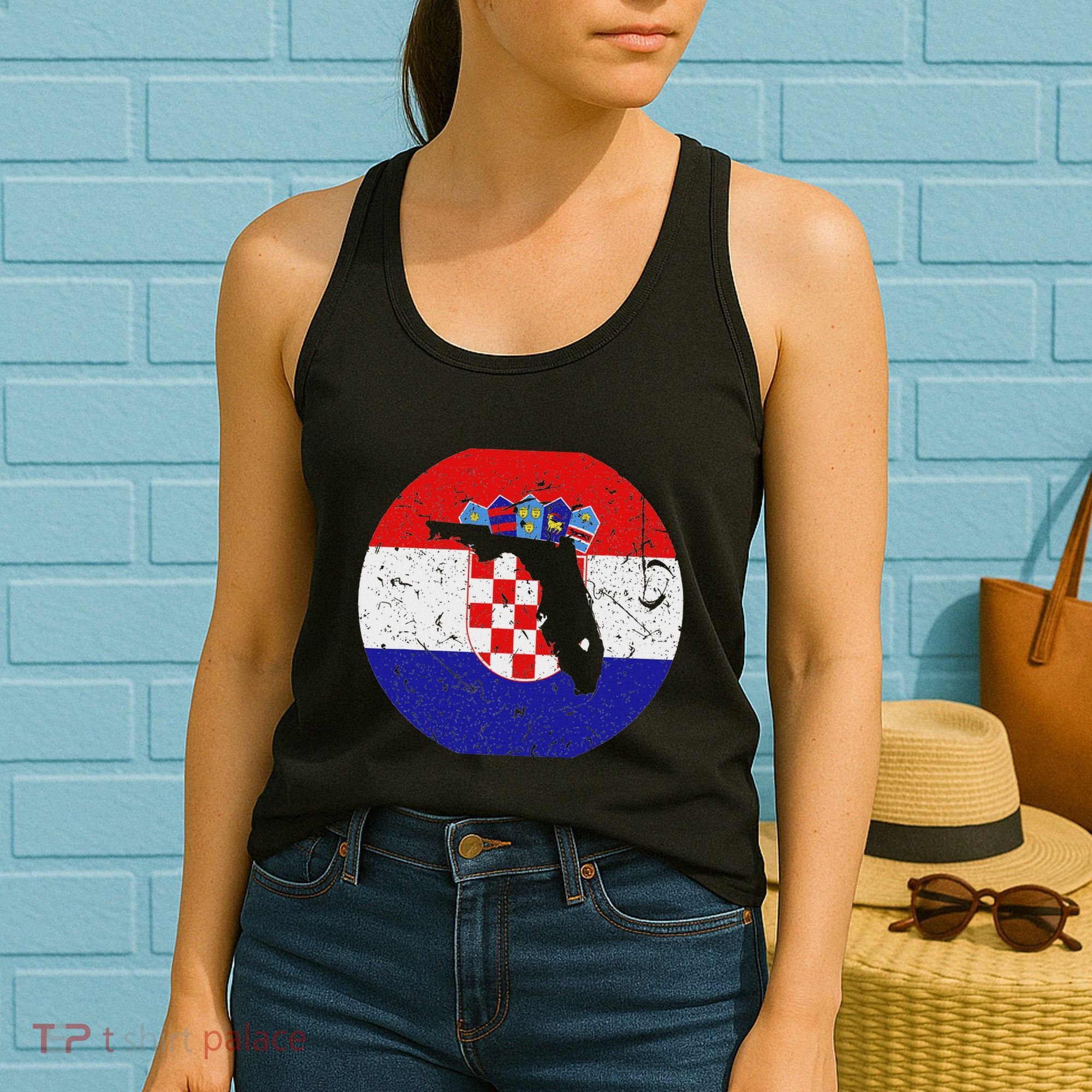 Proud Floridian Croatian From Florida Croatia Home Pride Women's Tank Top