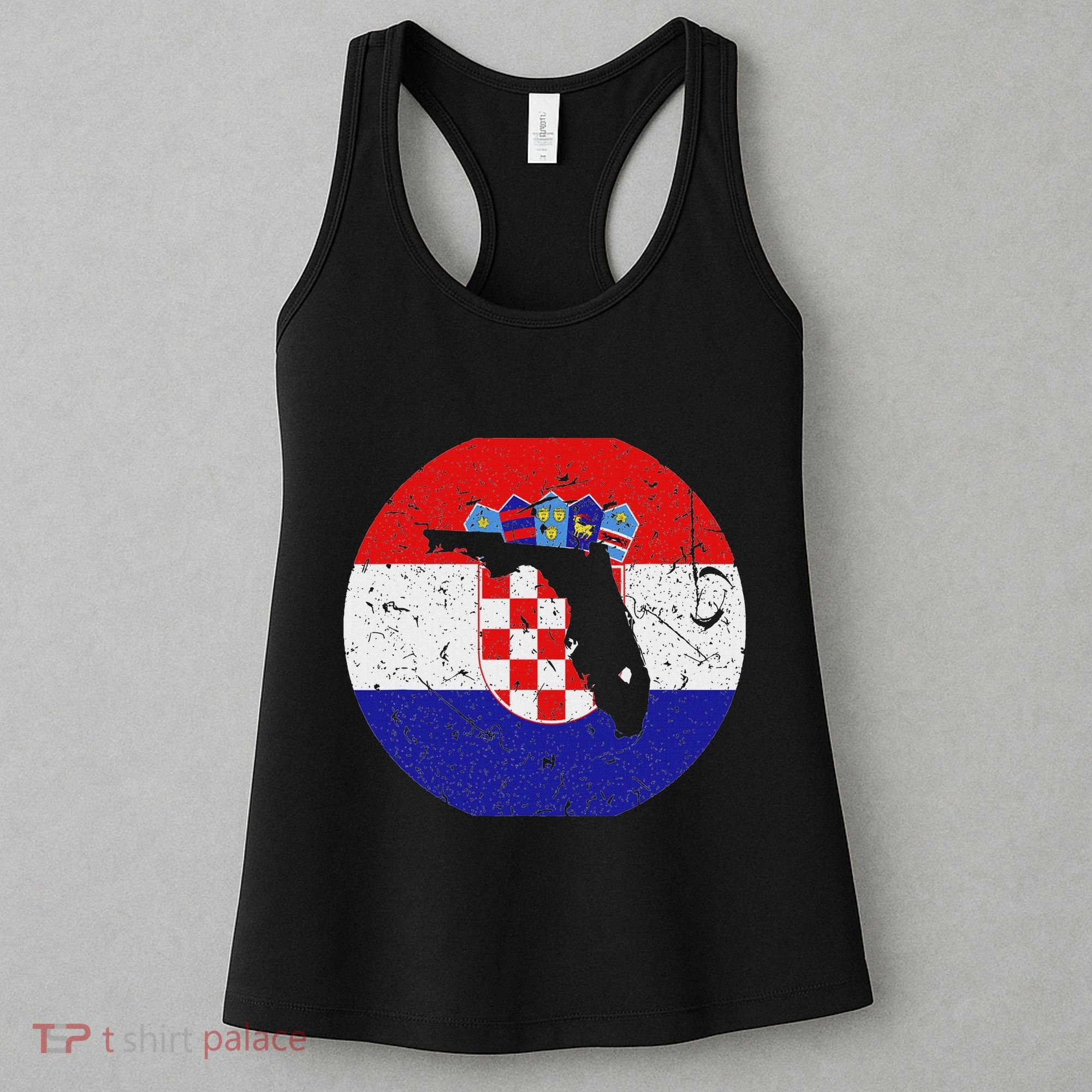 Proud Floridian Croatian From Florida Croatia Home Pride Women's Tank Top