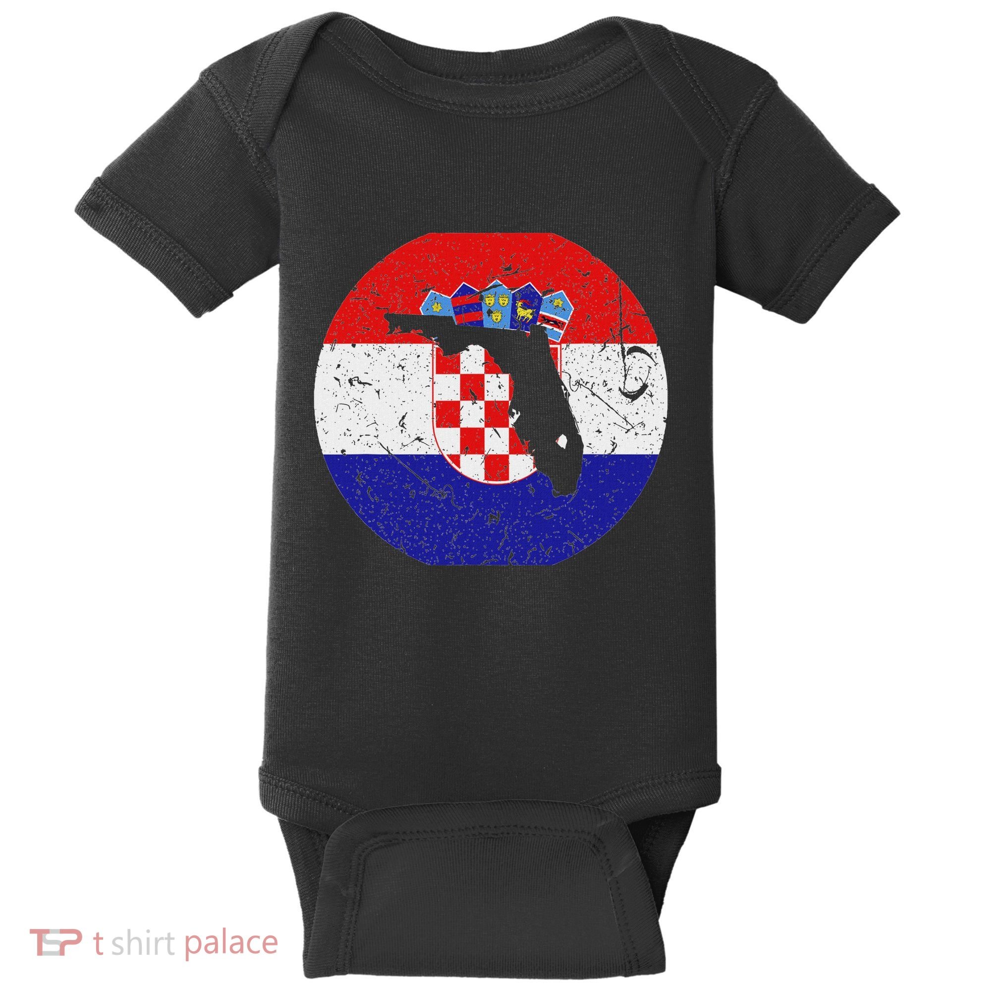 Proud Floridian Croatian From Florida Croatia Home Pride Baby Bodysuit