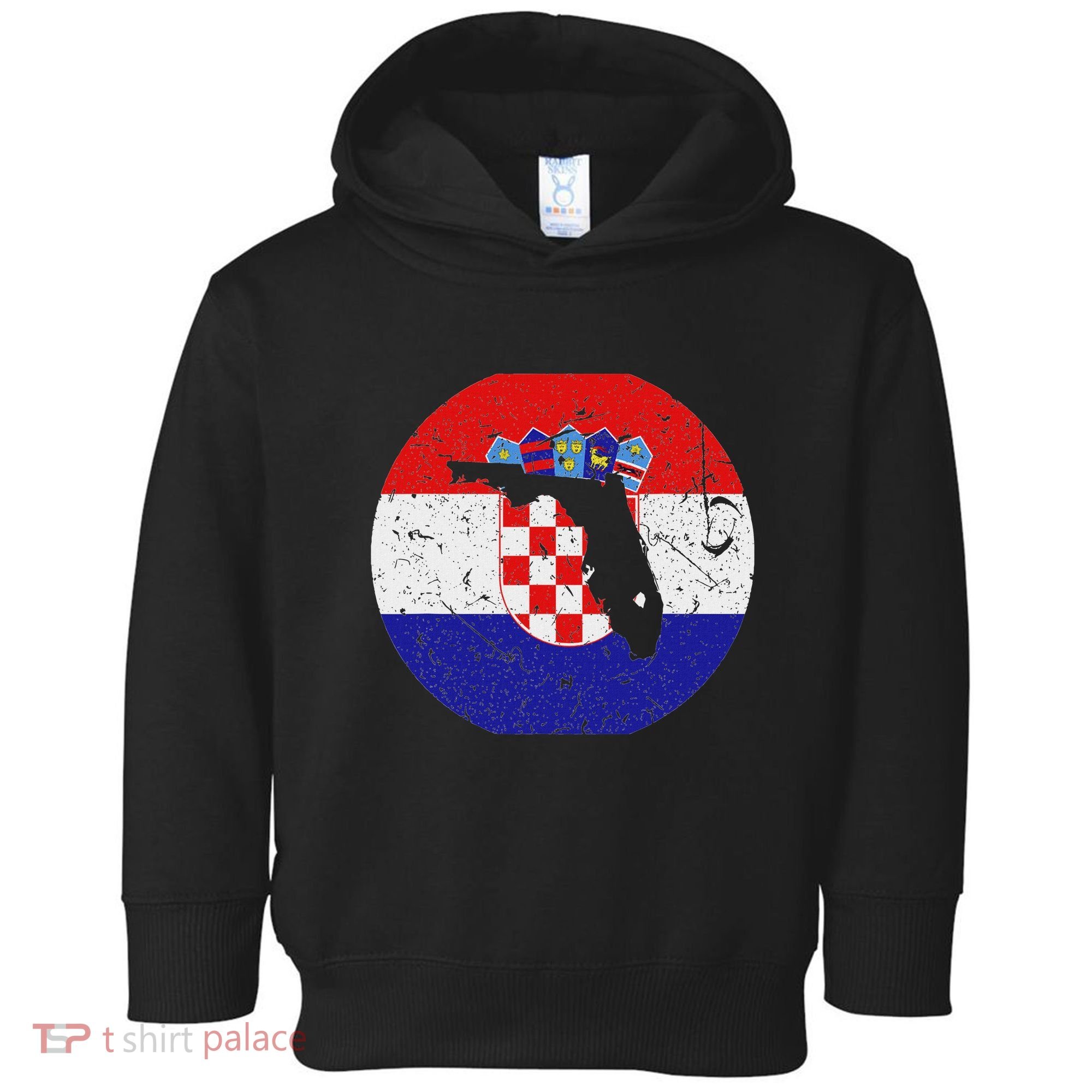 Proud Floridian Croatian From Florida Croatia Home Pride Toddler Hoodie