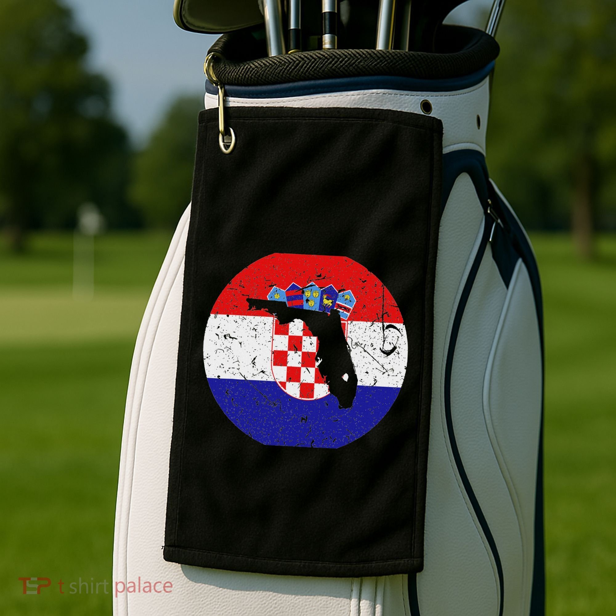 Proud Floridian Croatian From Florida Croatia Home Pride Golf Towel