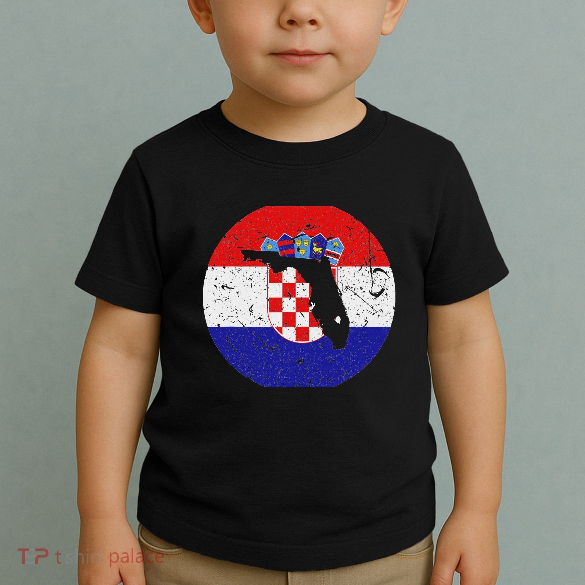 Proud Floridian Croatian From Florida Croatia Home Pride Toddler T-Shirt