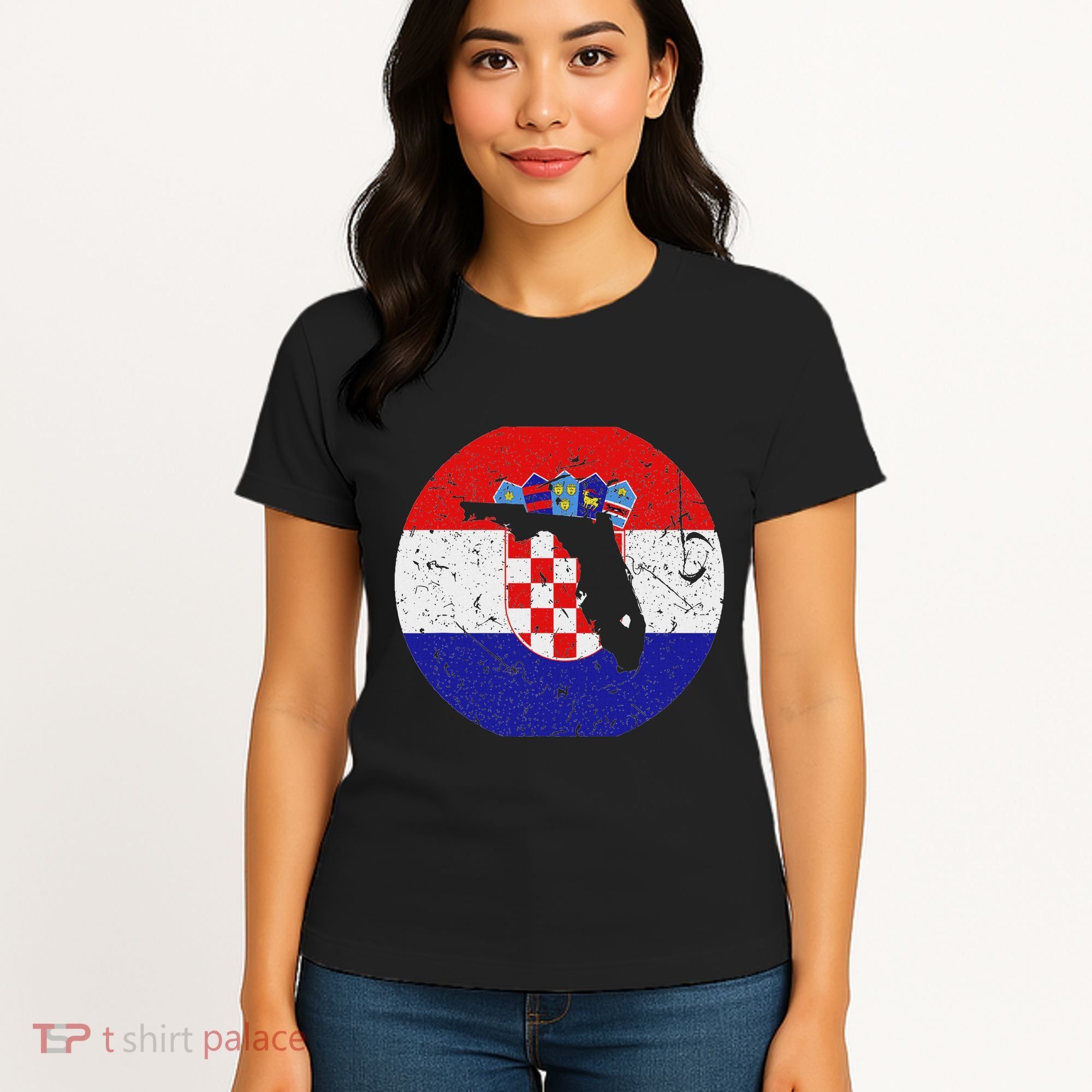 Proud Floridian Croatian From Florida Croatia Home Pride Women's T-Shirt