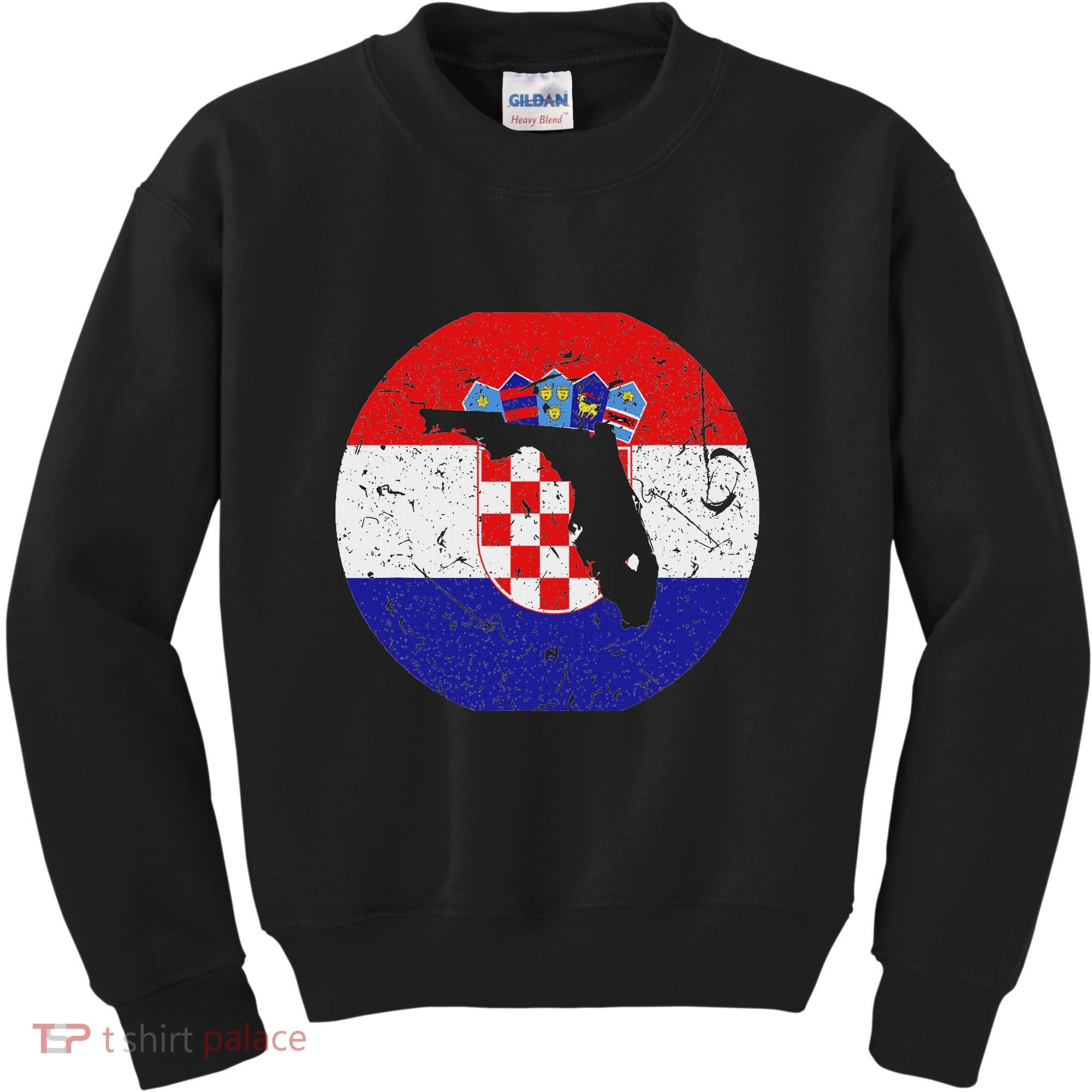 Proud Floridian Croatian From Florida Croatia Home Pride Kids Sweatshirt
