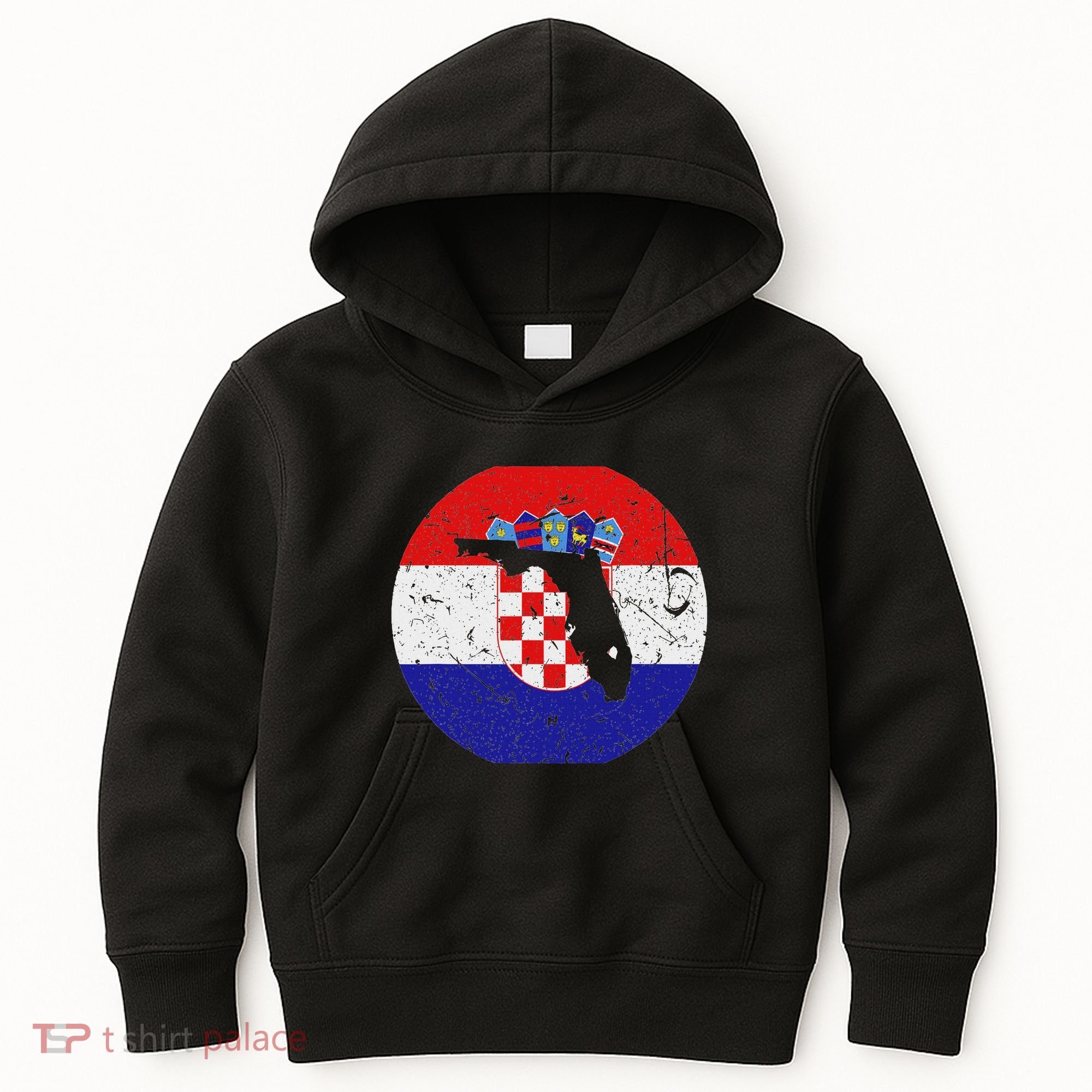 Proud Floridian Croatian From Florida Croatia Home Pride Kids Hoodie