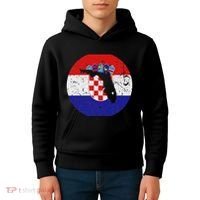 Proud Floridian Croatian From Florida Croatia Home Pride Kids Hoodie thumb 4
