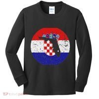 Proud Floridian Croatian From Florida Croatia Home Pride Kids Long Sleeve Shirt thumb 0