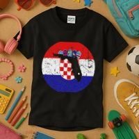 Proud Floridian Croatian From Florida Croatia Home Pride Kids T-Shirt thumb 3