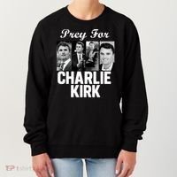 Pray For Charlie Kirk Tribute Support Women's Sweatshirt thumb 0