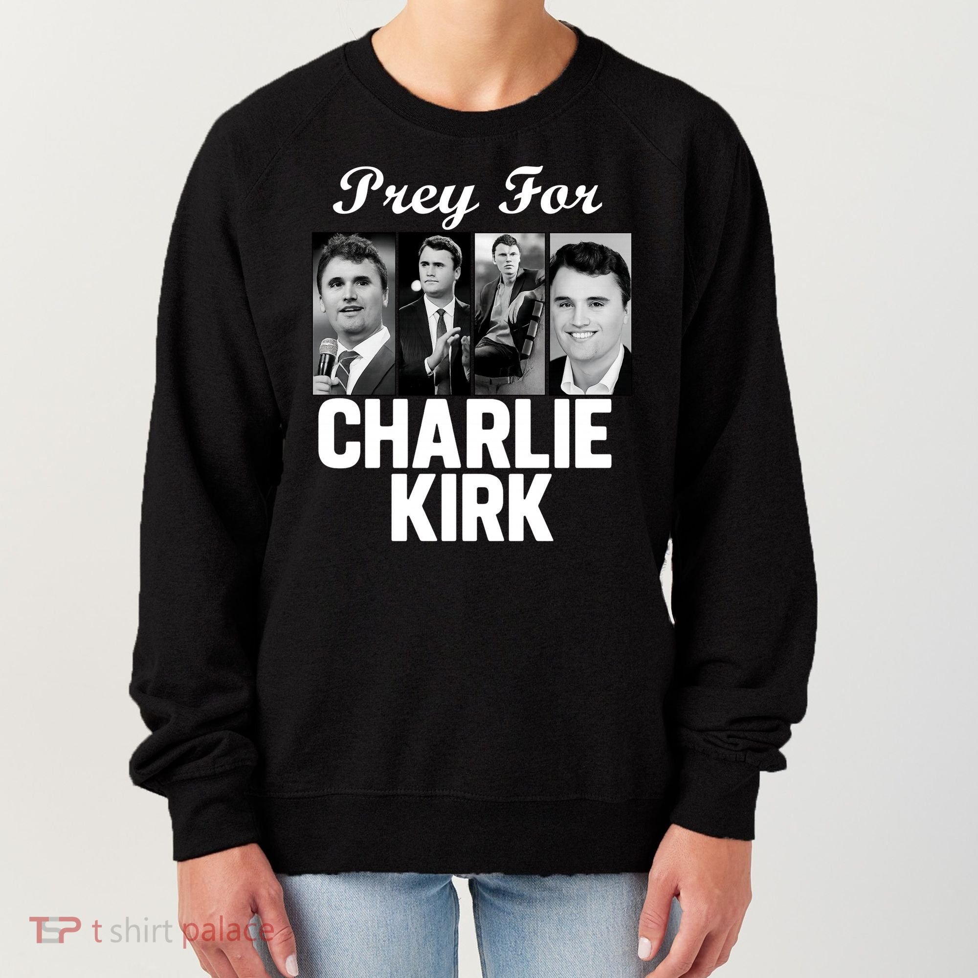 Pray For Charlie Kirk Tribute Support Women's Sweatshirt