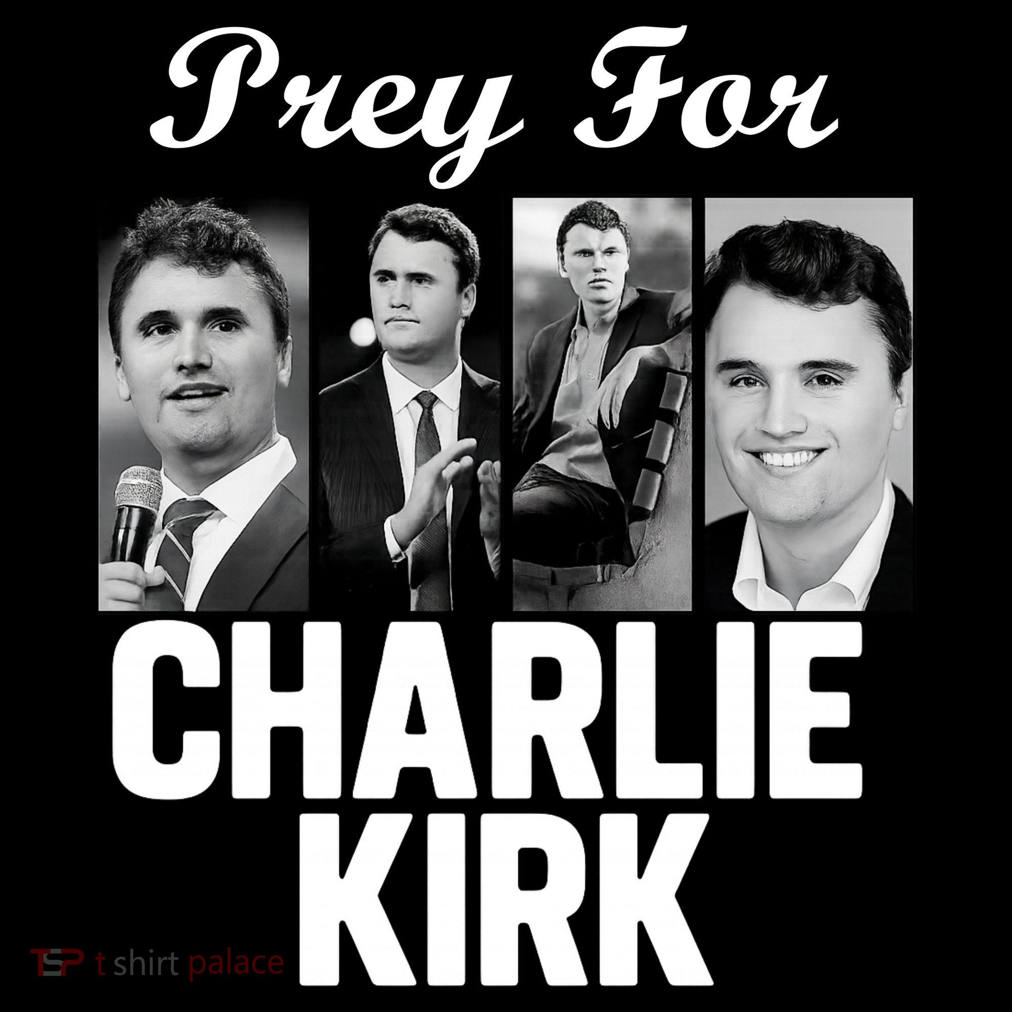 Pray For Charlie Kirk Tribute Support USA-Made Doggie Bandana