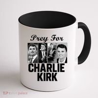 Pray For Charlie Kirk Tribute Support Coffee Mug thumb 1