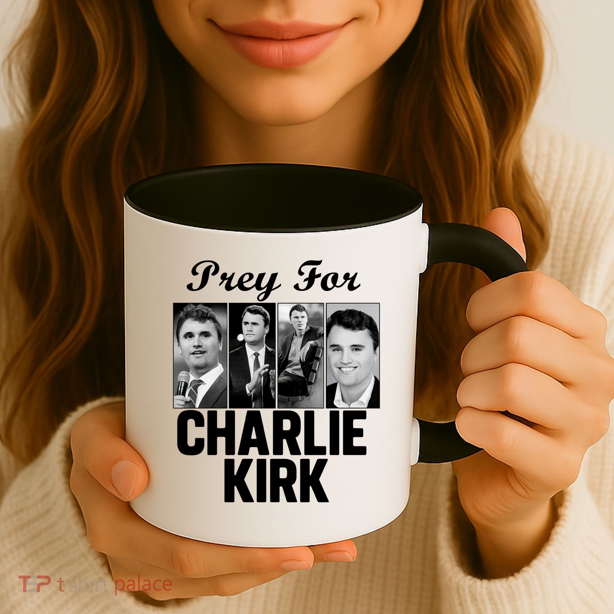 Pray For Charlie Kirk Tribute Support Coffee Mug